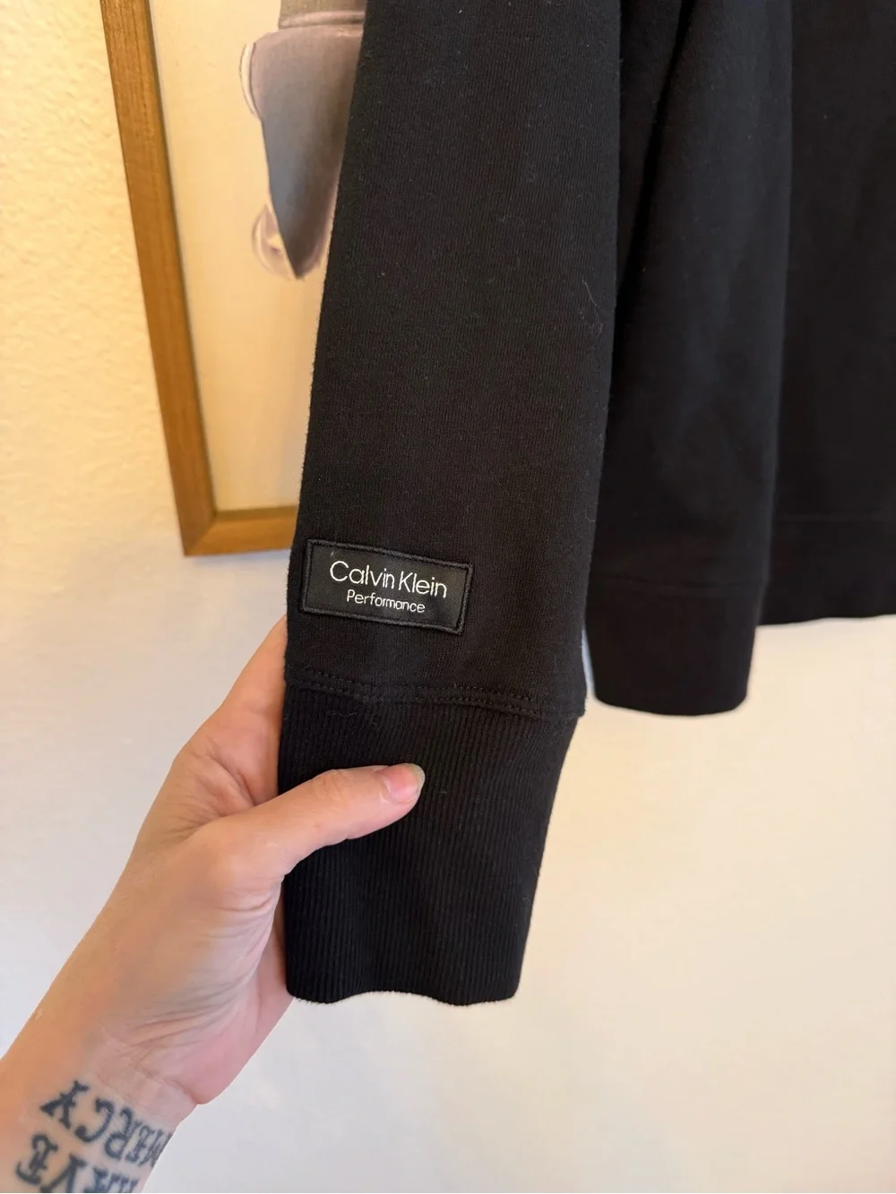 Calvin‎ Klein Black Hoodie Sweater with Sparkling Logo